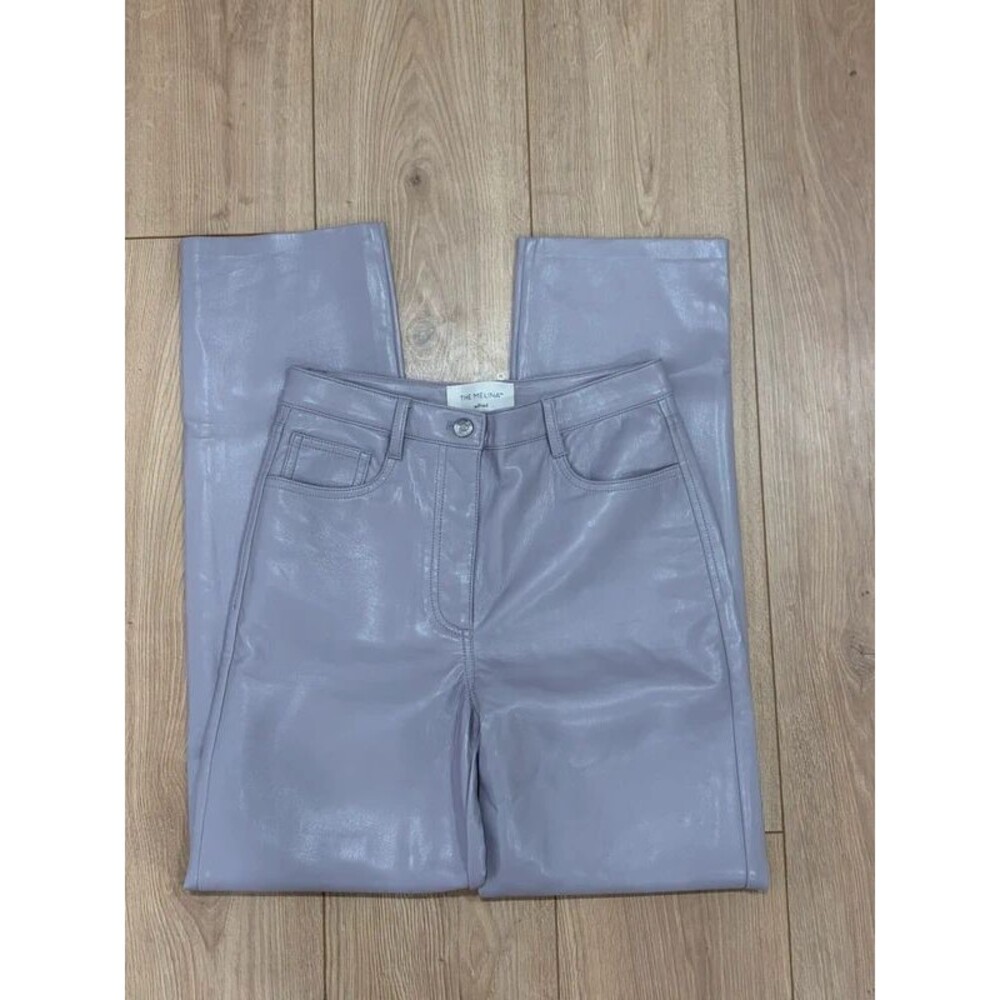 Aritzia Wilfred Melina Purple Vegan Leather Pants Size 4